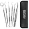 Mitimi Stainless Steel Dental Tools, 6 Pack Professional Plaque Remover for Teeth Cleaning Tools Set